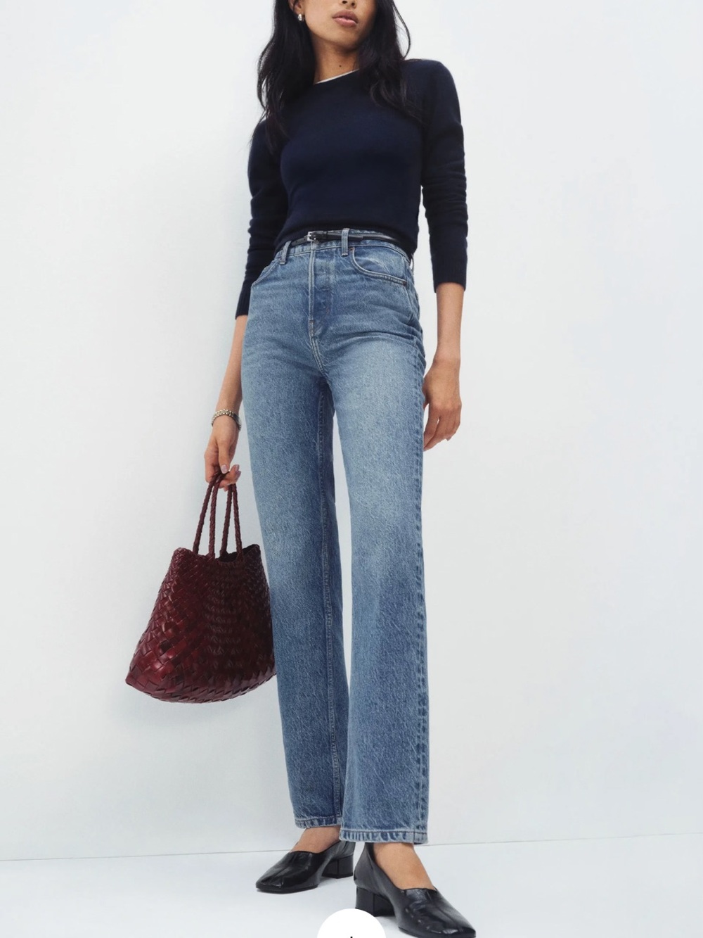Reformation Cynthia High Rise Straight Jeans Colorado
